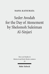 E-book, Seder Avodah for the Day of Atonement by Shelomoh Suleiman Al-Sinjari, Mohr Siebeck