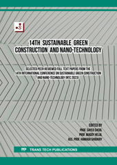 E-book, 14th Sustainable Green Construction and Nano-Technology, Trans Tech Publications Ltd