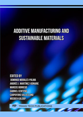 E-book, Additive Manufacturing and Sustainable Materials, Trans Tech Publications Ltd
