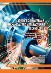 E-book, Advances in Materials, Mechanical and Manufacturing Technologies, Trans Tech Publications Ltd