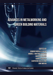 E-book, Advances in Metalworking and Green Building Materials, Trans Tech Publications Ltd