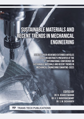 E-book, Sustainable Materials and Recent Trends in Mechanical Engineering, Trans Tech Publications Ltd