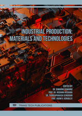 eBook, Industrial Production : Materials and Technologies, Trans Tech Publications Ltd