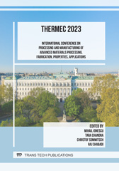 E-book, International Conference on Processing and Manufacturing of Advanced Materials Processing, Fabrication, Properties, Applications - THERMEC 2023, Trans Tech Publications Ltd