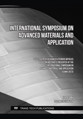 E-book, International Symposium on Advanced Materials and Application, Trans Tech Publications Ltd