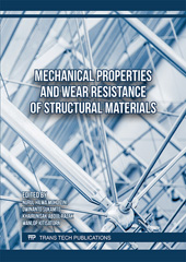 eBook, Mechanical Properties and Wear Resistance of Structural Materials, Trans Tech Publications Ltd