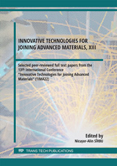 E-book, Innovative Technologies for Joining Advanced Materials, XIII, Trans Tech Publications Ltd