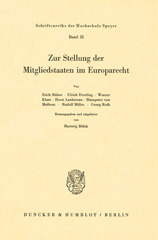 E-book, Zur Stellung der Mitgliedstaaten im Europarecht., Verlag Wissenschaft & Praxis