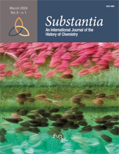 Fascicolo, Substantia : an International Journal of the History of Chemistry : 8, 1, 2024, Firenze University Press