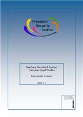 Heft, Freedom, security & justice : european legal studies : 1, 2024, Editoriale Scientifica