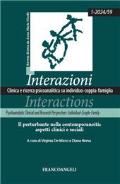 Fascicule, Interazioni : clinica e ricerca psicoanalitica su individuo-coppia-famiglia : 59, 1, 2024, Franco Angeli