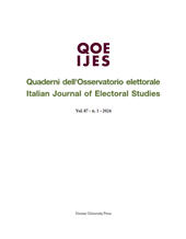 Issue, QOE : quaderni dell'osservatorio elettorale = IJES : italian journal of electoral studies : 87, 1, 2024, Firenze University Press