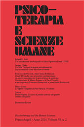 Heft, Psicoterapia e scienze umane : LVIII, 2, 2024, Franco Angeli
