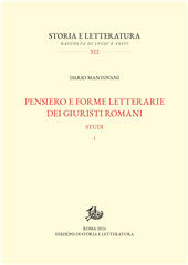 E-book, Pensiero e forme letterarie dei giuristi romani : studi I, Edizioni di storia e letteratura