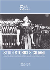 Fascículo, Studi storici siciliani : trimestrale di storia della Sicilia moderna e contemporanea : 4, 1, 2024, C.I.R.C.E. - Centro Internazionale di Ricerca per la Storia e per la Cultura Eoliana