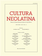 Issue, Cultura neolatina : LXXXIV, 1/2, 2024, Enrico Mucchi Editore