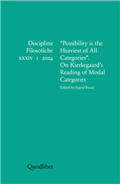 Artikel, The views of the early Kierkegaard on actuality and "life" : a flashpoint in the conflict of the nature of philosophy, Quodlibet