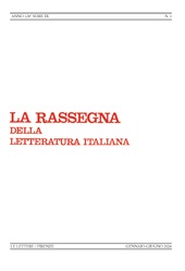 Fascículo, La rassegna della letteratura italiana : 128, 1, 2024, Le Lettere