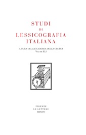 Issue, Studi di lessicografia italiana : XLI, 2024, Le Lettere