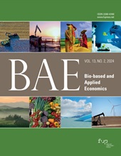 Fascicolo, Bio-based and Applied Economics : 13, 2, 2024, Firenze University Press