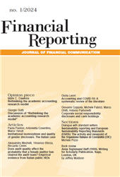 Heft, Financial reporting : bilancio, controlli e comunicazione d'azienda : 1, 2024, Franco Angeli