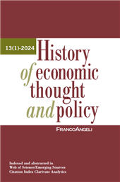 Fascicolo, History of Economic Thought and Policy : 1, 2024, Franco Angeli