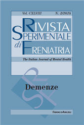 Issue, Rivista sperimentale di freniatria : la rivista dei servizi di salute mentale : CXLVIII, 2, 2024, Franco Angeli