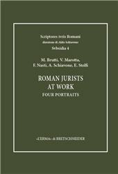 E-book, Roman jurists at work : four portraits, L'Erma di Bretschneider