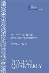 Artículo, Horror and orrore : a Canon Hiding in Plain Sight, Rutgers University Department of Italian