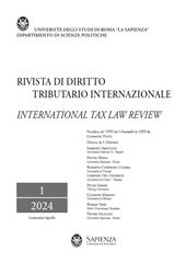 Fascicule, Rivista di diritto tributario internazionale = International Tax Law Review : 1, 2024, CSA - Casa Editrice Università La Sapienza