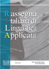 Fascículo, RILA : Rassegna Italiana di Linguistica Applicata : 1, 2024, Bulzoni