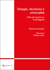 Fascículo, Disagio, devianza e criminalità : 1/2024, PM edizioni