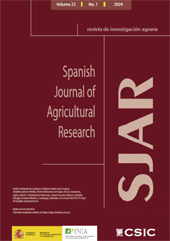 Issue, Spanish journal of agricultural research : 22, 1, 2024, CSIC, Consejo Superior de Investigaciones Científicas