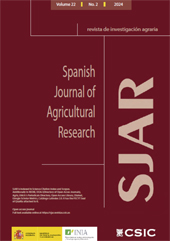 Fascículo, Spanish journal of agricultural research : 22, 2, 2024, CSIC, Consejo Superior de Investigaciones Científicas