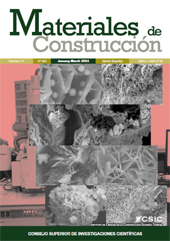 Fascículo, Materiales de construcción : 74, 353, 1, 2024, CSIC, Consejo Superior de Investigaciones Científicas