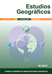 Issue, Estudios geográficos : LXXXV, 296, 1, 2024, CSIC, Consejo Superior de Investigaciones Científicas