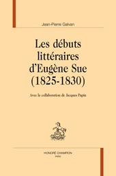 E-book, Les débuts littéraires d'Eugène Sue, 1825-1830, H. Champion