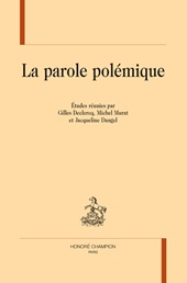 E-book, La parole polémique, H. Champion