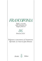 Issue, Francofonia : studi e ricerche sulle letterature di lingua francese : 86, 1, 2024, L.S. Olschki