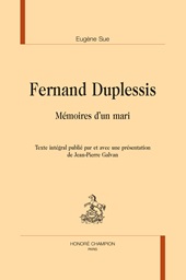 m, Fernand Duplessis : mémoires d'un mari, H. Champion