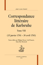 E-book, Correspondance littéraire de Karlsruhe, H. Champion