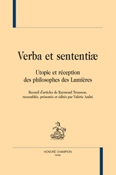 m, Verba et sententiæ : utopie et réception des philosophes des Lumières, H. Champion