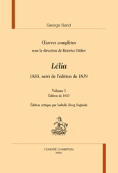 m, Lélia : 1833 ; suivi de l'édition de 1839, H. Champion