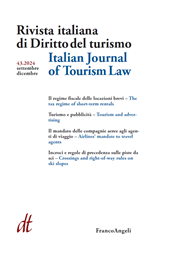 Issue, Rivista italiana di diritto del turismo : 43, 3, 2024, Franco Angeli