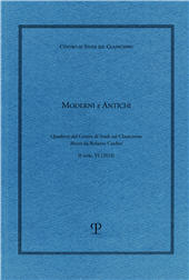 Articolo, Moderni e antichi : quaderni del Centro di Studi sul Classicismo : II serie : VI, 2024, Polistampa