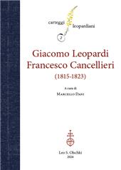 E-book, Carteggio Giacomo Leopardi Francesco Cancellieri : (1815-1823), 
