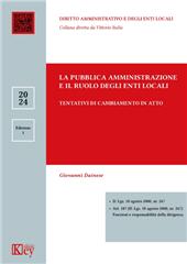 E-book, La pubblica amministrazione e il ruolo degli enti locali : tentativi di cambiamento in atto, Key editore