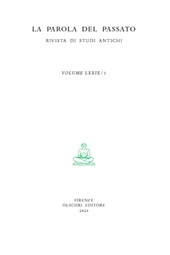 Fascicolo, La parola del passato : rivista di studi antichi : LXXIX, 1, 2024, L.S. Olschki