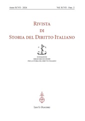 Fascicolo, Rivista di storia del diritto italiano : XCVII, 2, 2024, L.S. Olschki