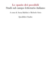 E-book, Lo spazio dei possibili : studi sul campo letterario italiano, 